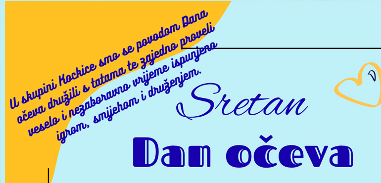 Radionica uz Dan očeva u skupini Kockice 